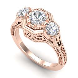 13.75 ctw Emerald & Diamond Necklace 14K Rose Gold