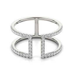 0.80 ctw VS/SI Diamond Solitaire Halo Ring 14K White & Yellow Gold