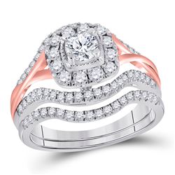 14kt Yellow Gold Princess Diamond Cluster Bridal Wedding Engagement Ring 2.00 Cttw