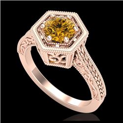 1.75 ctw VS Black Diamond Solitaire Halo Ring 10K White Gold