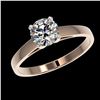 Image 2 : 2 ctw SI Fancy Blue Diamond Solitaire Ring 10K Rose Gold