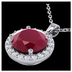 0.75 ctw Fancy Intense Blue Diamond Art Deco Necklace 18K Rose Gold