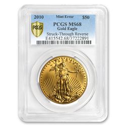 2010 1 oz Gold American Eagle MS-68 PCGS (Rev Mint Error)