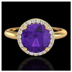 1.04 ctw Intense Yellow Diamond Ring 10K Rose Gold