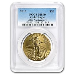 2016 1 oz Gold American Eagle MS-70 PCGS