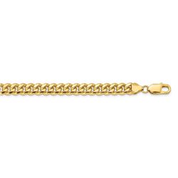 14k Yellow Gold 6.75 mm Solid Miami Cuban Chain - 26 in.