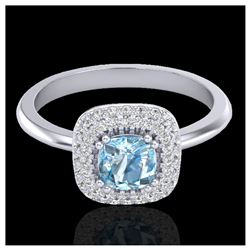 1.17 ctw VS/SI Diamond Solitaire Art Deco Ring 18K Rose Gold
