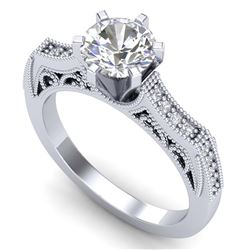 3.95 ctw Blue Topaz & Diamond Ring 10K White Gold