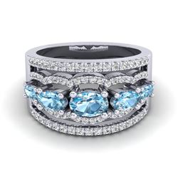 0.60 ctw VS/SI Diamond Solitaire Halo Ring 14K White Gold
