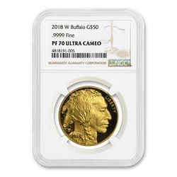 2018-W 1 oz Proof Gold Buffalo PF-70 NGC