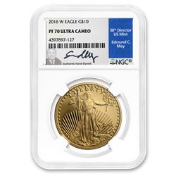 2016-W 1/4 oz Proof Gold American Eagle PF-70 NGC (Labels Vary)