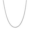 Image 1 : 14k White Gold 3.0 mm Diamond Cut Rope Chain - 28 in.