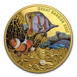 2020 Niue 1 oz Proof Gold Australian Great Barrier Reef Pearl