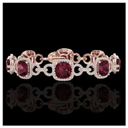 4 ctw Ruby & VS/SI Diamond Cluster Ring 10K Yellow Gold