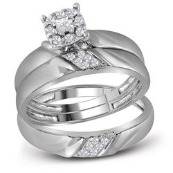 10kt Yellow Gold Round Diamond Crossover Stackable Band Ring 1/8 Cttw