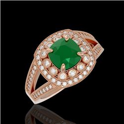 1.45 ctw VS Black Diamond 3 Stone Ring 10K Rose Gold