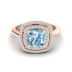 2 ctw Fancy Black Diamond Solitaire Necklace 10K Rose Gold
