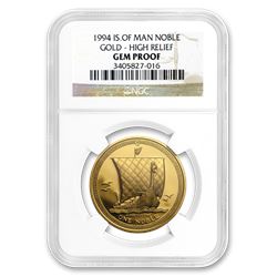 1994 Isle of Man 1 oz PR Gold Noble High Relief Gem Proof NGC