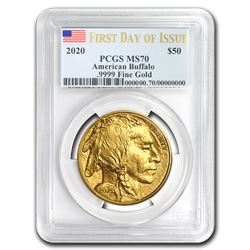 2020 1 oz Gold Buffalo MS-70 PCGS (First Day of Issue)
