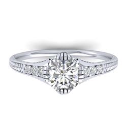 2.66 ctw Blue Sapphire & Diamond Ring 18K White Gold