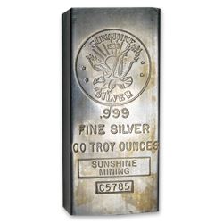 100 oz Silver Bar - Sunshine (1983/Vintage/Struck)