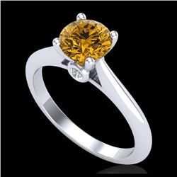 2.51 ctw Fancy Black Diamond Art Deco 3 Stone Ring 18K Yellow Gold