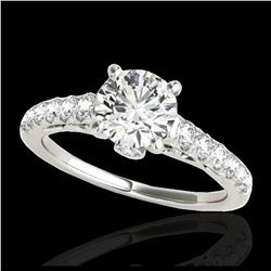 2 ctw SI Blue Diamond Solitaire Halo Ring 10K Rose Gold