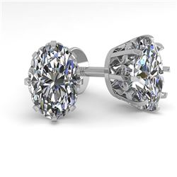 1.53 ctw VS/SI Diamond Stud Martini Earrings 14K Rose Gold