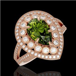 14.82 ctw London Topaz & Diamond Halo Bracelet 10K Yellow Gold