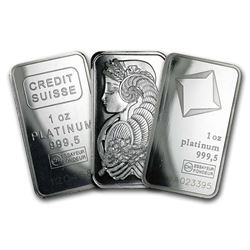 1 oz Platinum Bar - Secondary Market (.999+ Fine)