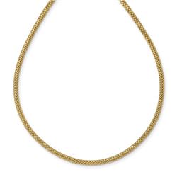 14k Yellow Gold Mesh Link Necklace - 17.5 in.