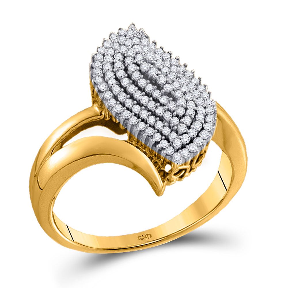 Sterling Silver Mens Round Diamond Square Cluster Ring 1//8 Cttw