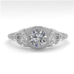 1.25 ctw Tanzanite & Diamond Ring 18K White Gold