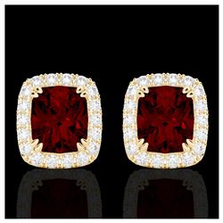 0.75 ctw Fancy Intense Blue Diamond Ring 18K Rose Gold