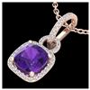 Image 1 : 1 ctw SI Fancy Blue Diamond Solitaire Ring 10K Rose Gold
