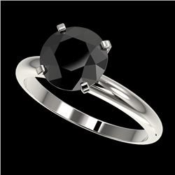 1.18 ctw SI Blue Diamond Solitaire Ring 10K White Gold
