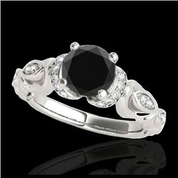 0.55 ctw Intense Blue Diamond Ring 10K Rose Gold