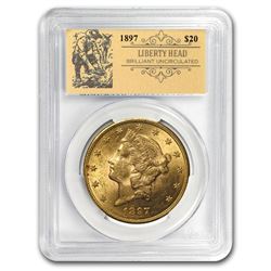 $20 Liberty Head Double Eagle BU PCGS (Random\, Prospector Label)