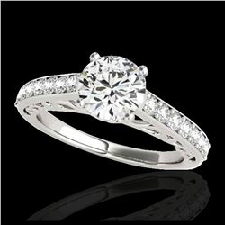 2 ctw Halo VS/SI Diamond Necklace Solitaire 14K Rose Gold