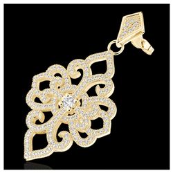 2.55 ctw Ruby & Diamond Necklace 14K Rose Gold