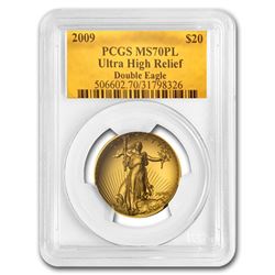 2009 Ultra High Relief Gold Double Eagle MS-70 PL PCGS