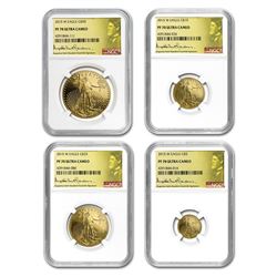 2015-W 4-Coin Proof Gold American Eagle Set PF-70 NGC
