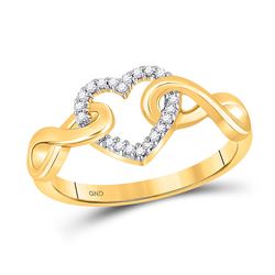 10kt White Gold Round Diamond Heart Pendant 3/4 Cttw