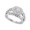 Image 1 : 10kt Yellow Gold Round Diamond Single Row Wedding Band 1/10 Cttw