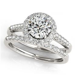 1.21 ctw VS/SI Princess Diamond 2pc Wedding Set 14K Rose Gold