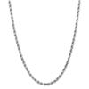 Image 1 : 14k White Gold 4.5 mm Diamond Cut Rope Chain - 26 in.