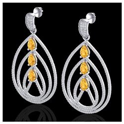 3.50 ctw VS/SI Diamond Earrings 14K White Gold
