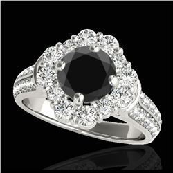 1.30 ctw SI/I Fancy Intense Yellow Diamond Ring 10K White Gold