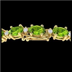 15.2 ctw Emerald & Diamond Halo Bracelet 10K White Gold