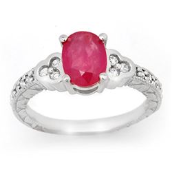 0.90 ctw Yellow Sapphire & Diamond Ring 10K White Gold